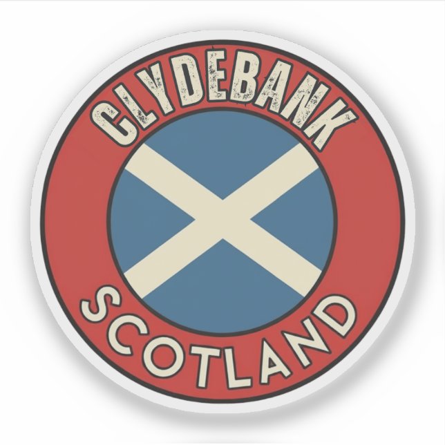 Sticker Clydebank, Écosse (Devant)