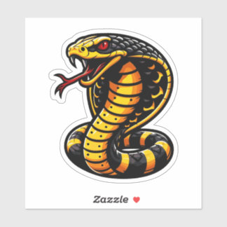 Sticker Cobra Gratuit Design Jaune & Noir