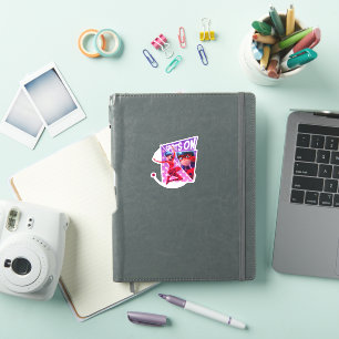 Sticker Coccinelle   Spots Sur Graphique Violet
