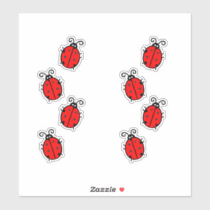 Sticker Coccinelles rouges Thunder_Cove de rampement