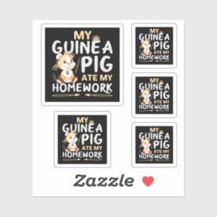 Sticker Cochon De Guinée Mignonne Mange Mes Mains
