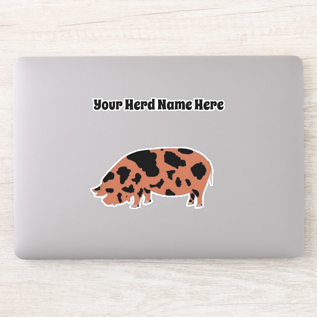 Sticker Cochon KuneKune personnalisé (Ordinateur)
