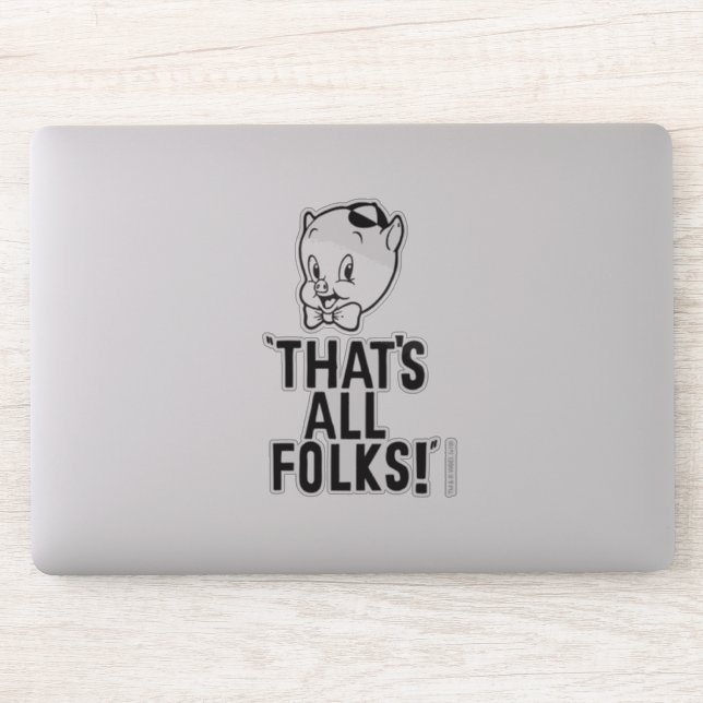 Sticker Cochon Porky Classique "C'est tout le monde !" (Ordinateur)