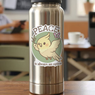 Sticker Cockatiel Paix Mignon avec Branche d'Olivier Oisea