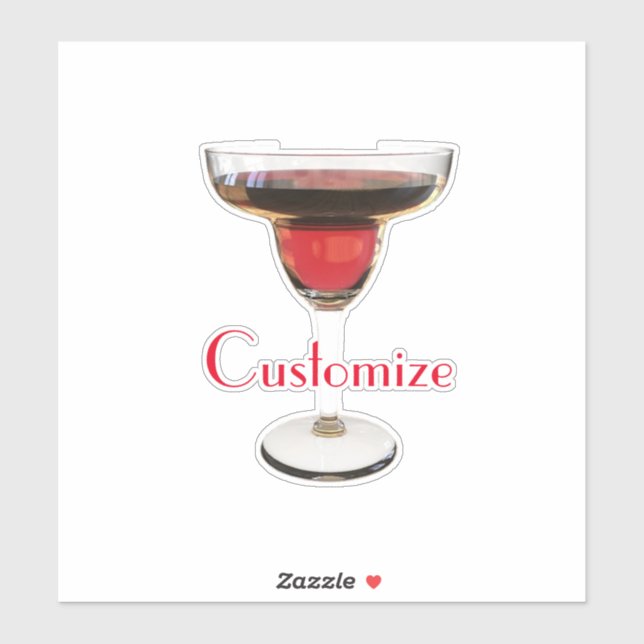 Sticker Cocktail Big Red Margarita Boire Thunder_Cove (Feuille)