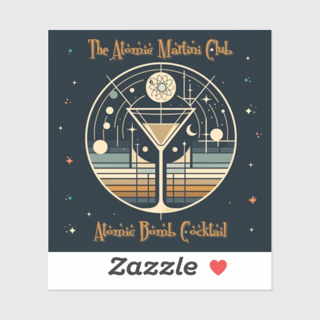 Sticker Cocktail bombe atomique du Martini Club (Feuille)