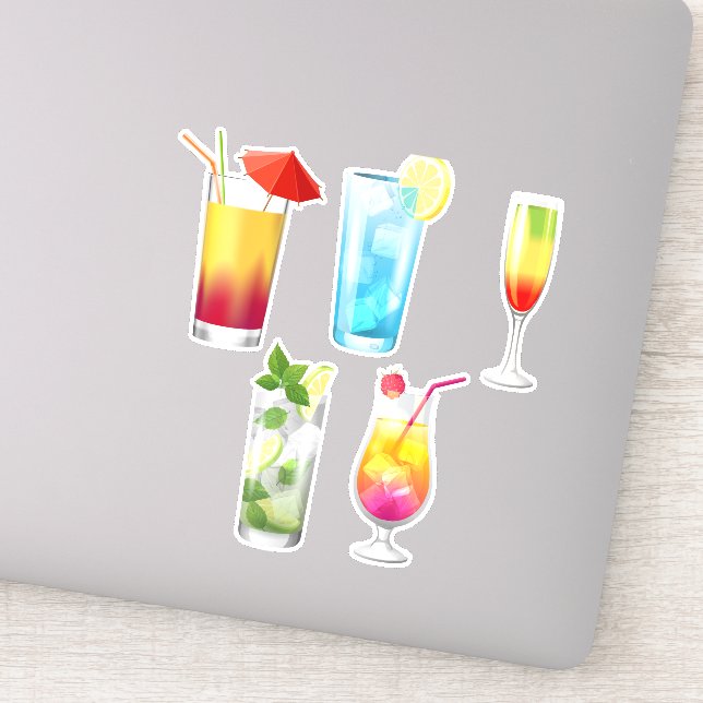 Sticker Cocktails tropicaux (Détail)