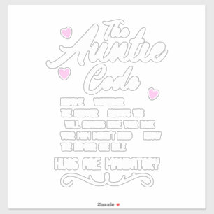 Sticker Code de la tante