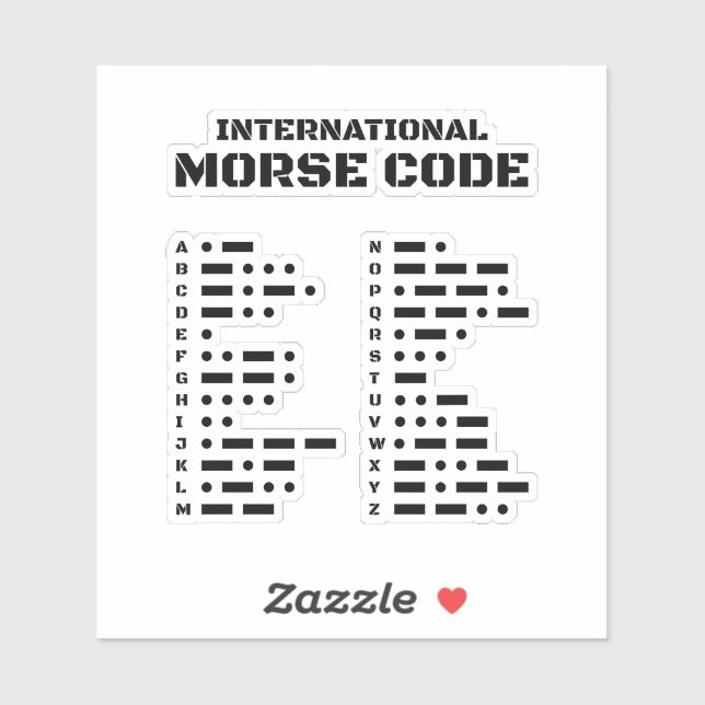 Sticker Code Morse International (Feuille)