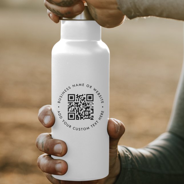 Sticker Code QR Bouteille d'eau de marque professionnelle  (Créateur téléchargé)