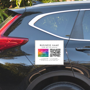 Sticker Code QR client Logo commercial Modèle de texte XL