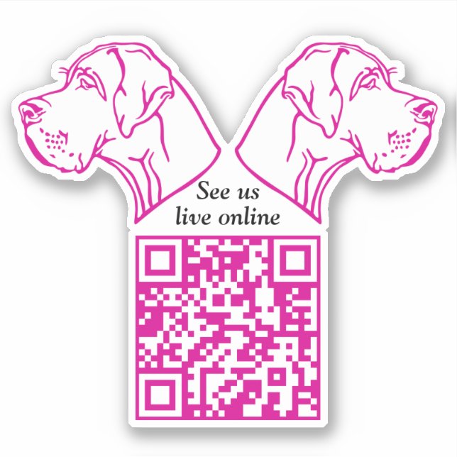 Sticker Code QR Grand Danois Vinyle  (Devant)