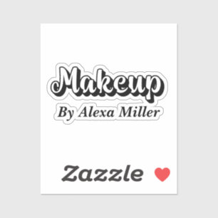 Sticker Code QR minimaliste chic noir et gris maquillage