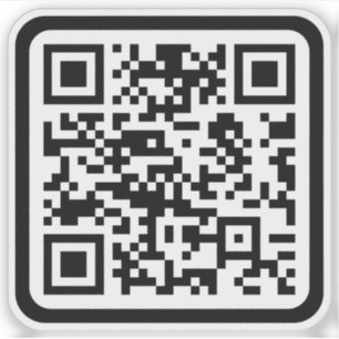 Sticker Code QR moderne modifiable   Blanc noir ou toute c