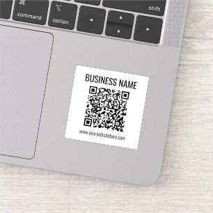 Sticker Code QR personnalisable et nom commercial
