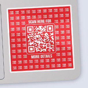 Sticker Code QR promotionnel (modifiable) avec Motif Logo