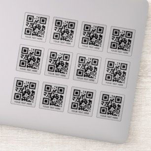 Sticker Code QR scannable 12 personnalisé Vinyle découpé t