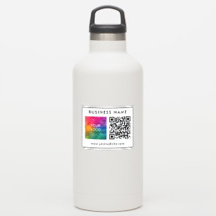 Sticker Code QR Texte Logo d'entreprise Simple Modèle pers