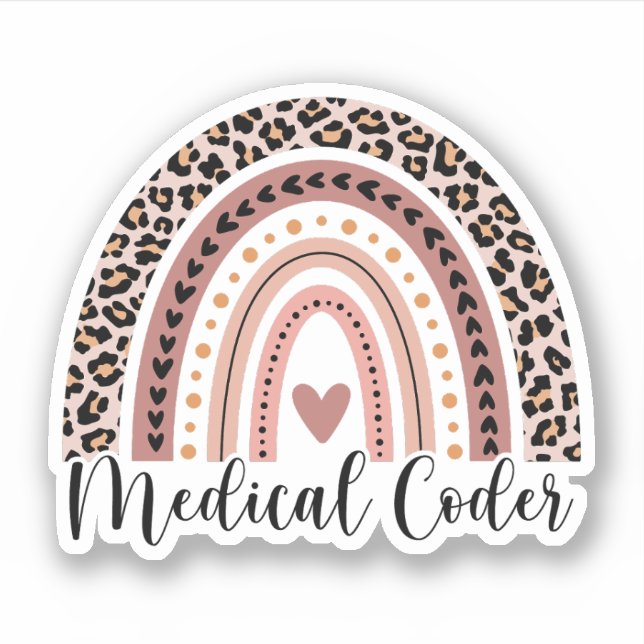 Sticker Coder Médicale Arc-en-ciel, Cadeaux de codage Médi (Devant)