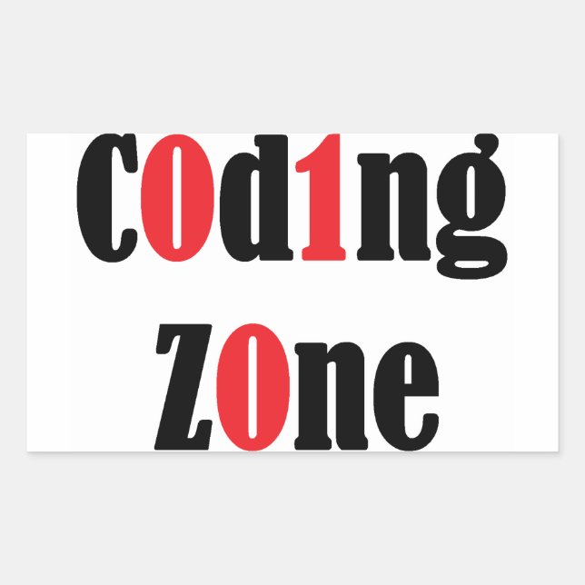 Sticker, Coding Zone Sticker (Front)