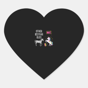 Sticker Cœur 102e Cadeau Anniversaire Pour Grand-Mère 102 Ans U