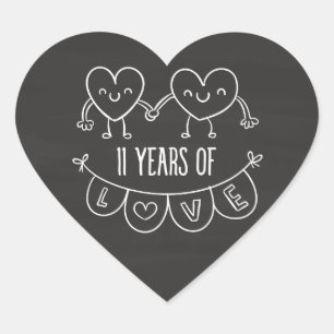 Sticker Cœur 11e Anniversary Poison de Chalk Hearts
