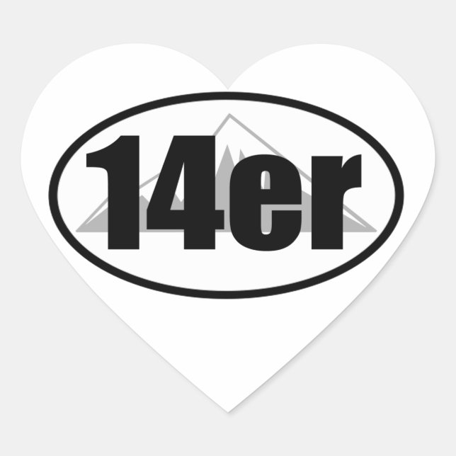 Sticker Cœur 14er (Devant)