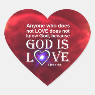 Sticker Cœur 1 Jean 4:8