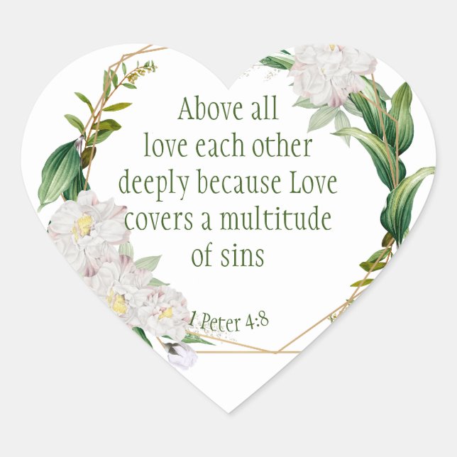 Sticker Cœur 1 Pierre 4|:8 Au-Dessus De Tous L'Amour Profondéme (Devant)