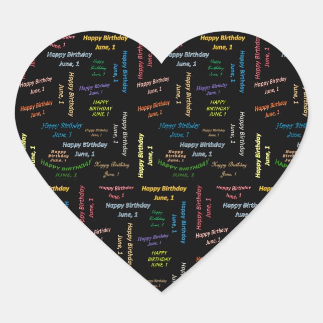 Sticker Cœur 1er juin (Devant)