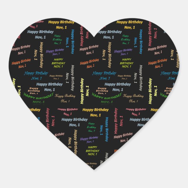 Sticker Cœur 1er novembre (Devant)