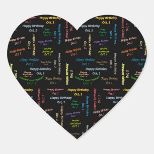 Sticker Cœur 1er octobre