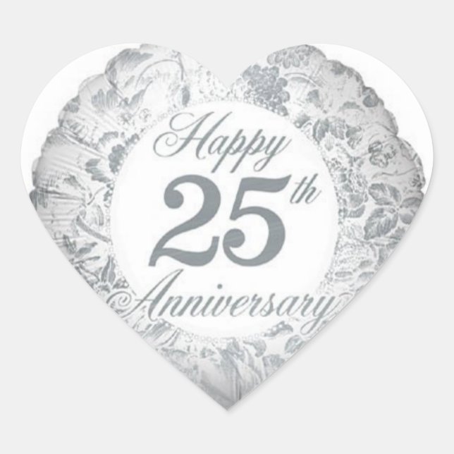 Sticker Cœur 25e anniversaire (Devant)