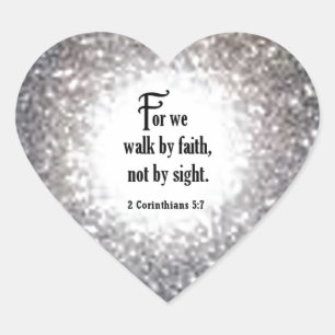 Sticker Cœur 2 Corinthiens 5:7