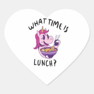 Sticker Cœur À quelle heure est le déjeuner