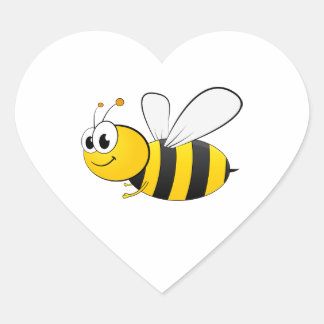 Sticker Cœur abeille saine