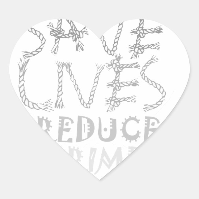 Sticker Cœur Accroître le changement avec : Sauvez des vies Réd (Devant)
