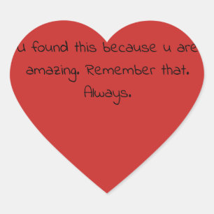 Sticker Cœur Acte aléatoire d'autocollant de cadeau de