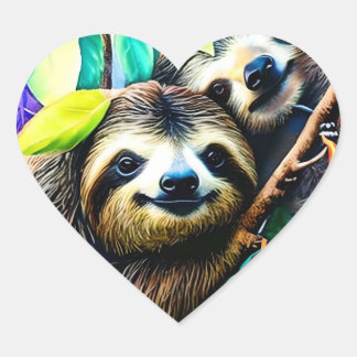 Sticker Cœur Adesivo de preguiça