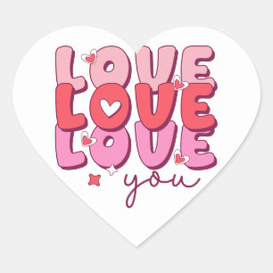 Sticker Cœur Aimer Aimer Vous Aimer Coeur romantique