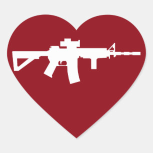 Sticker Cœur Aimer mes armes