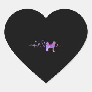 Sticker Cœur Akita Heartbeat