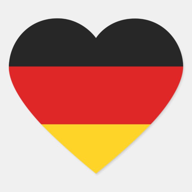 Sticker Cœur Allemagne - drapeau national allemand (Devant)