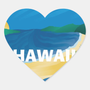 Sticker Cœur Aloha Hanauma Bay Hawaii