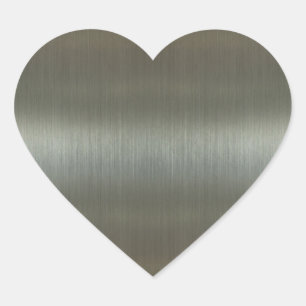 Sticker Cœur Aluminium balayé