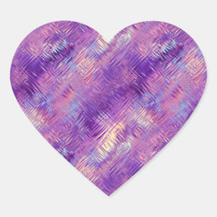 Sticker Cœur Améthyste Purple Crystal Gel Texture