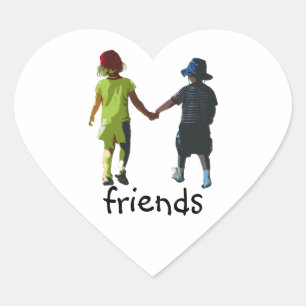 Sticker Cœur amis