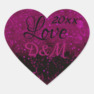 Sticker Cœur Amour, autocollants, coeur, mariage, fiançailles, 