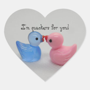 Sticker Cœur Amour de canard