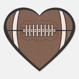 Sticker Cœur Amour du football